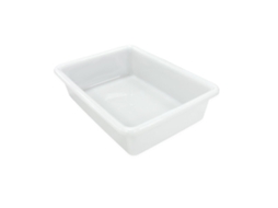 Pack 12 Bandejas Brancas Uso Alimentar: 5,6l Sem Bpa (37 X 27,5 X 7,5 Cm) - Cozinhas, Restaurantes, Refeitórios, Talhos, Catering
