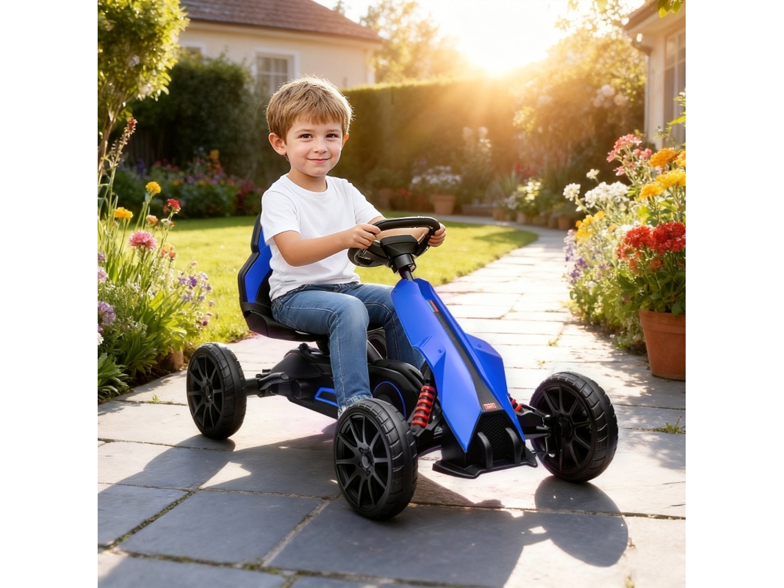 Kart De Pedais Marcha Frente/trás, Crianças 3-8 Anos, Azul