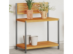 Vidaxl Mesa De Trabalho Para Jardim 90x50x110 Cm Acácia Maciça E Aço