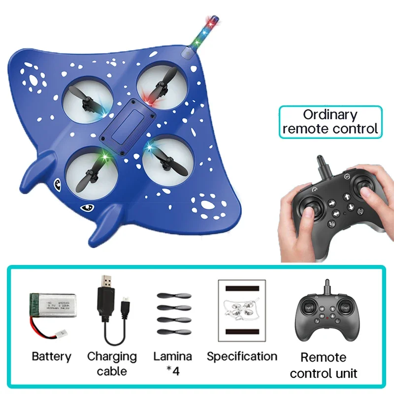 Planador De Espuma Em Formato De Arraia Com Controle Remoto 2.4g, Efeitos Especiais, Luzes Coloridas E Voo Panorâmico De 360°.