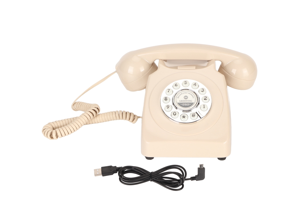 Telefone De Mesa Retro Vintage Com Botões