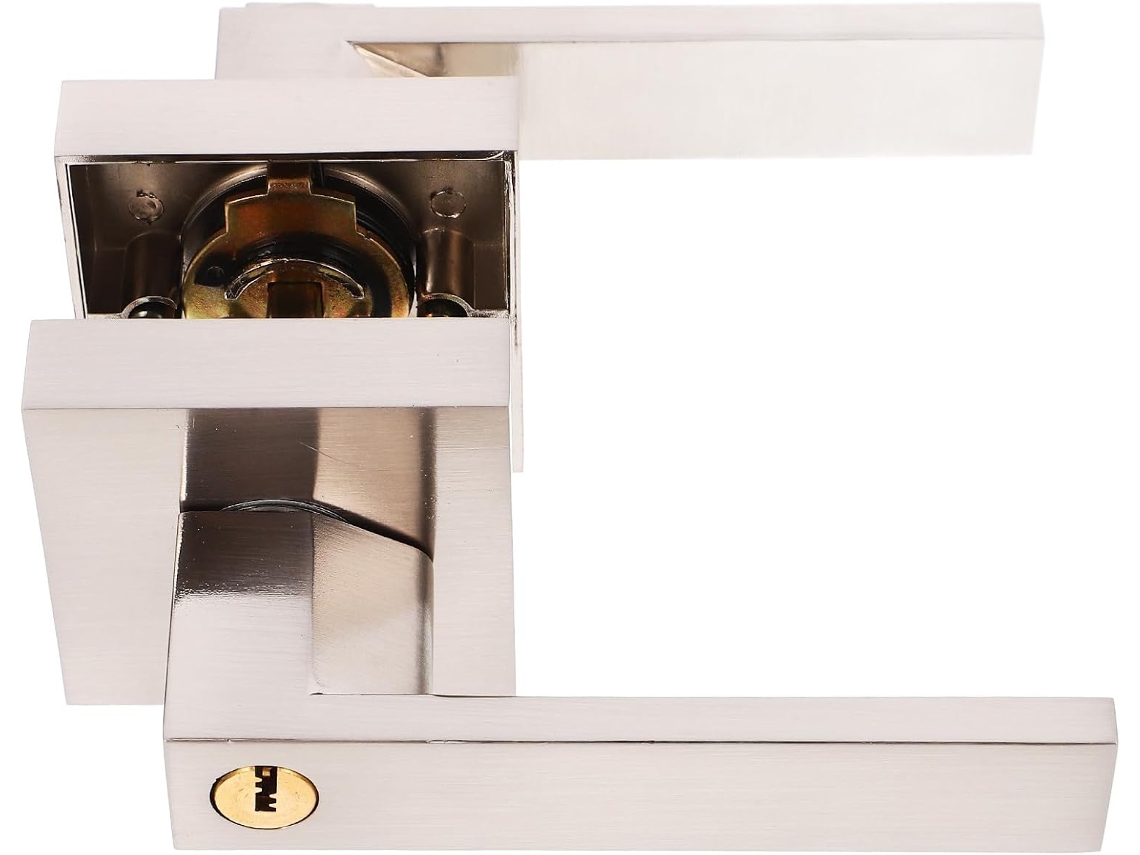 Maçaneta De Porta Lurrose Em Alumínio Reforçado Com Fechadura E Chave, Alavanca Esférica Para Portas De Quarto 30a 50mm
