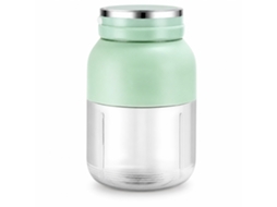 Liquidificadora Portátil Elétrica 1300 Ml Verde, Copo Para Sumos Com Tampa Dupla, Recarregável E Autolimpeza