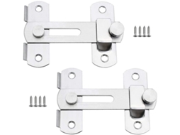 Fechaduras deslizantes em aço inoxidável para portas, janelas, jardins e portões com parafusos de segurança.