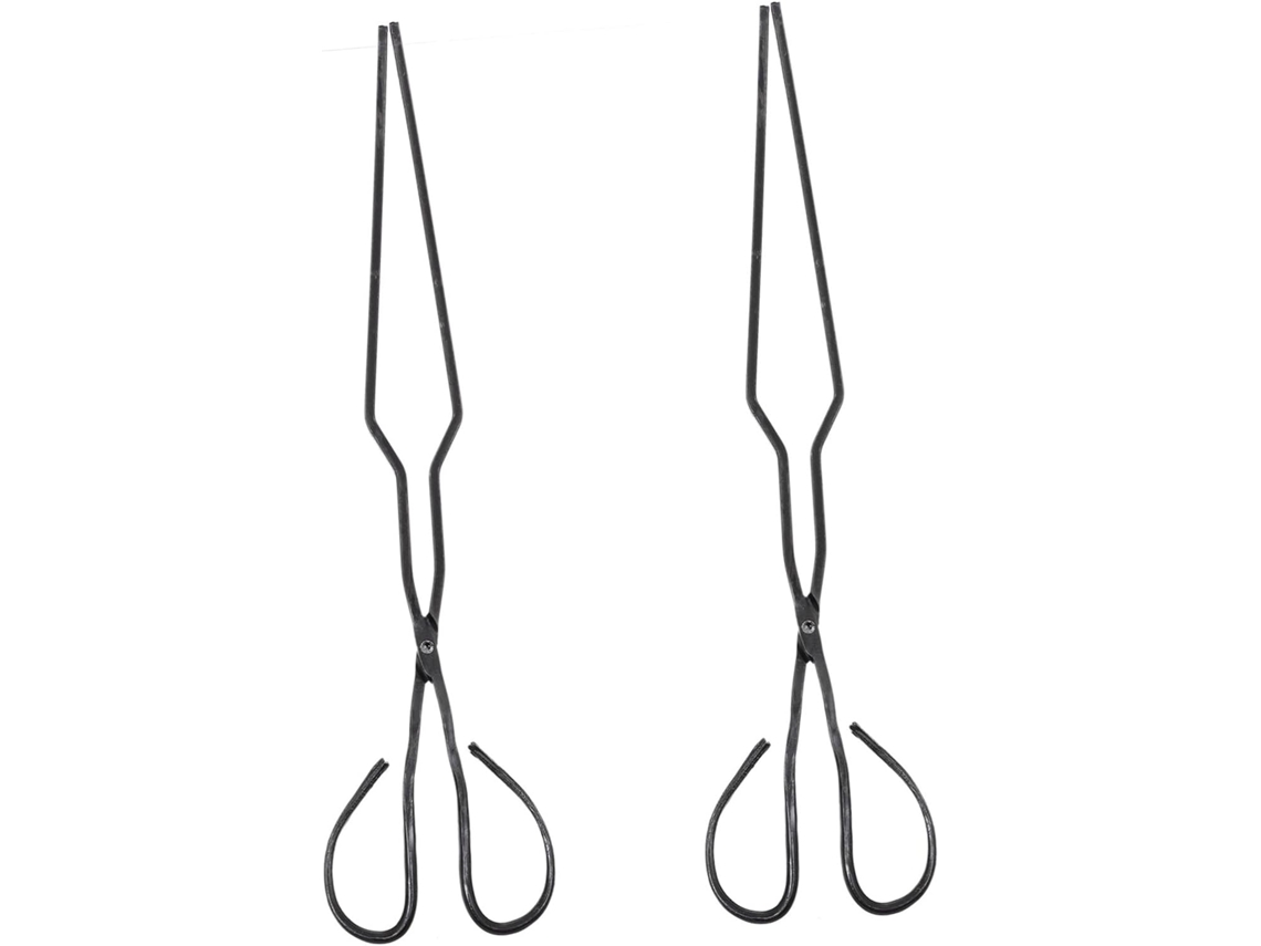Pinça Para Carvão Toyandona De 2 Peças Churrasco, Acessório Para Manusear Lenha E Carvão