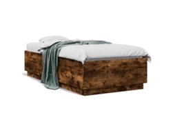 Bed Frame, Bed Frames Vidaxl Marrom Madeira Processada (90 X 190 Cm)