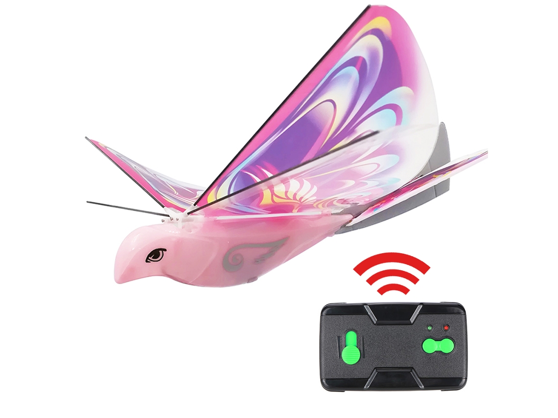 Bj-drone Pássaro Eletrônico Voador de Brinquedo com Controle Remoto, Leve, Durável e Luminoso, Simulação de Pássaro para Crianças