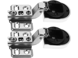 2 Dobradiças De Amortecimento Para Portas Armários Vidro, 26mm, Trepanação, Operação Silenciosa