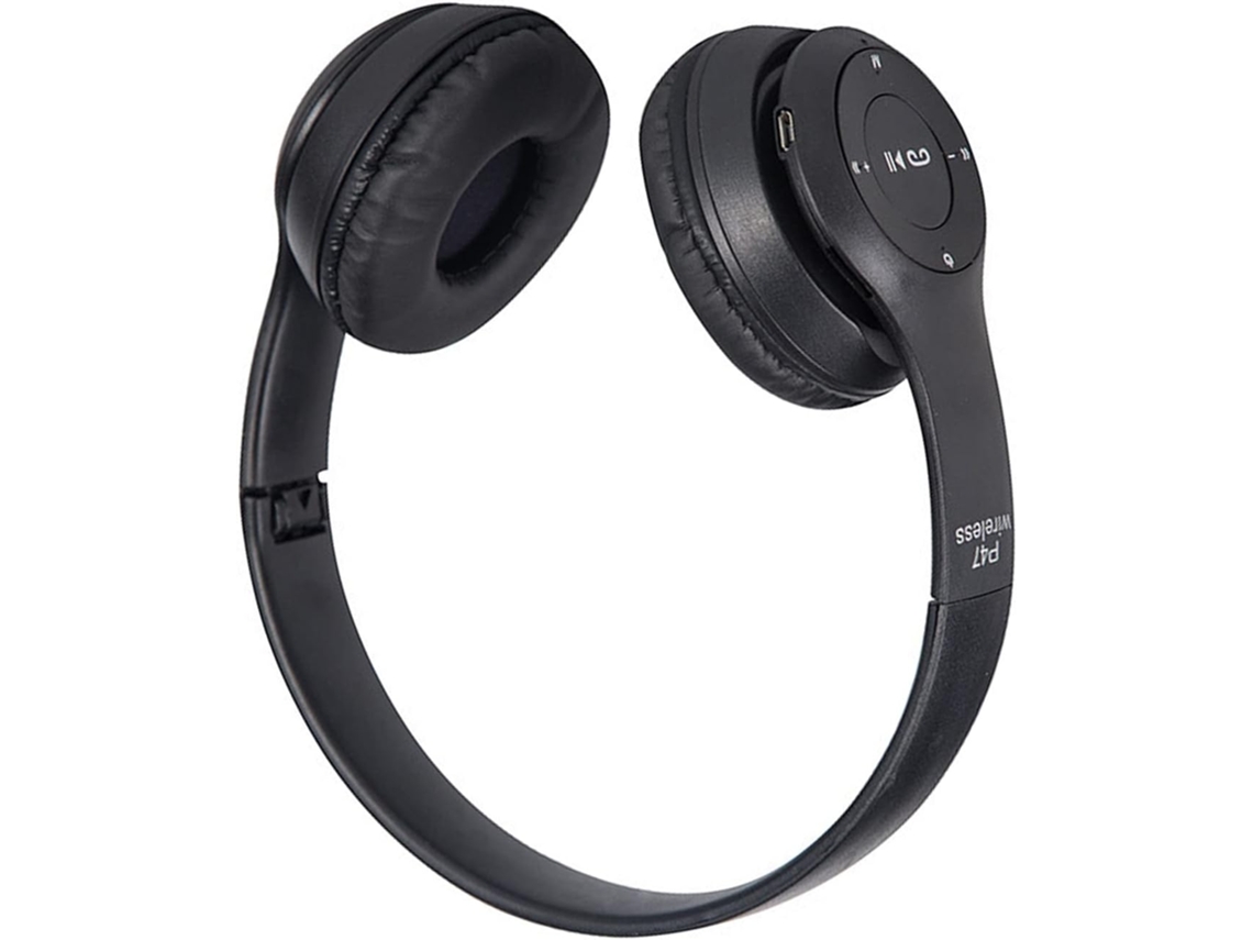 Fone De Ouvido Bluetooth Sem Fio Dobrável, Leve E Com Conexão Estável Para Jogos Preto