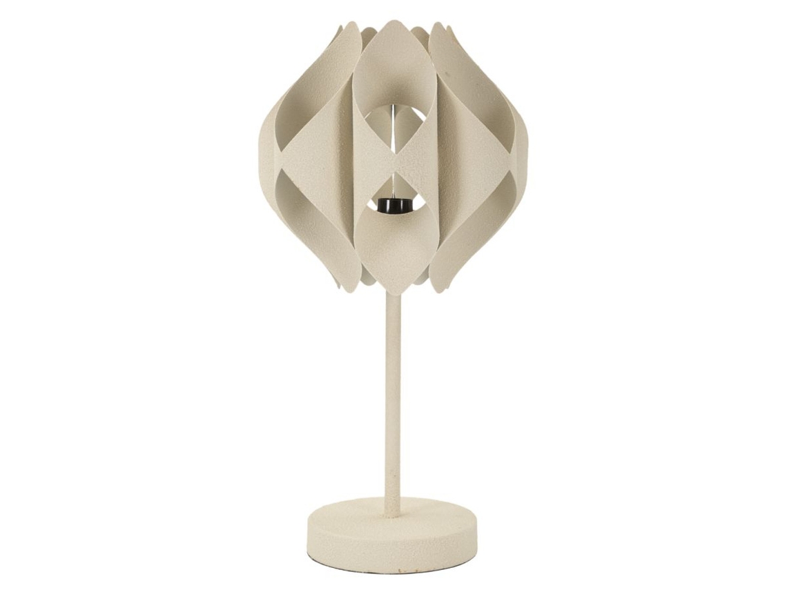 Candeeiro de mesa Mf763, metal, bege, 28x28x57 cm, Epikasa