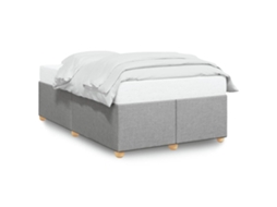 Vidaxl Estrutura De Cama Sem Colchão Cinza Claro Tecido