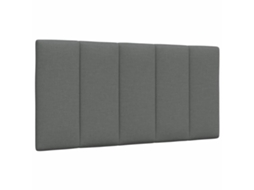 Vidaxl Almofadão De Cabeceira Hanko 100 Cm Tecido Cinzento-escuro