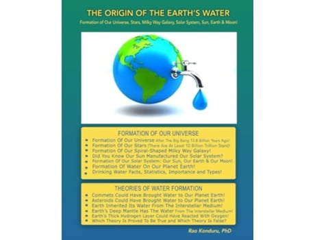 Livro The Origin of the Earths Water Formation of Our Universe Stars Milky Way Galaxy Solar System Sun Earth Moon de Rao Konduru Dr (Inglês)
