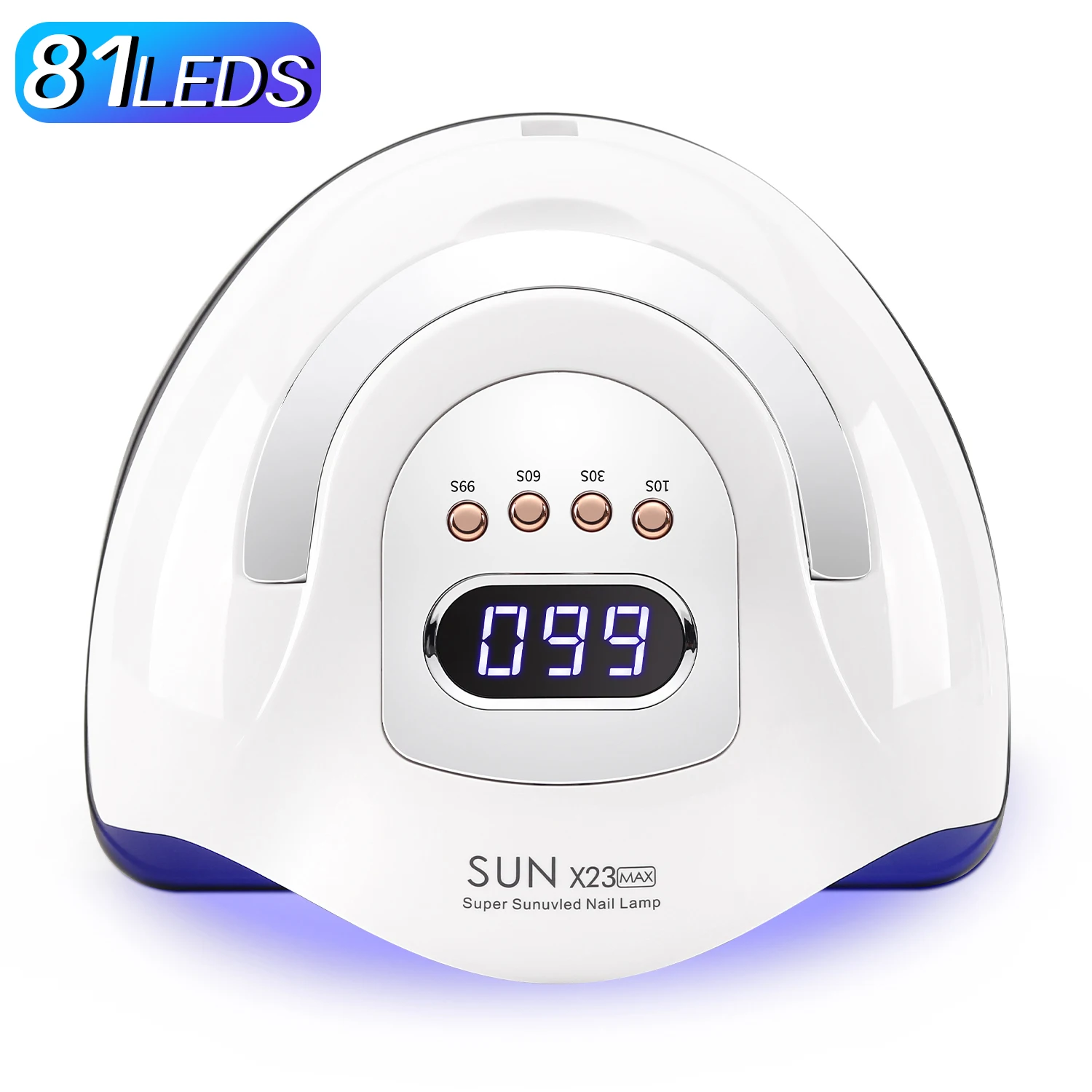 Secador De Unhas Com 81 Lâmpadas Uv/led, Temporizador De 4 Velocidades E Secador De Gel