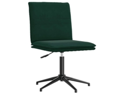 Vidaxl Cadeira De Jantar Veludo Verde-escuro
