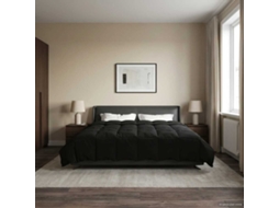 Vidaxl Edredom De Inverno 200 X 200 Cm Inverno Preto Respirável