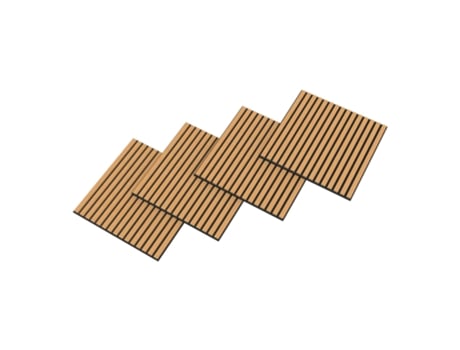 Conjunto de 16 painéis acústicos Vang 3D, 5,76 m², lâminas lineares - carvalho escuro Neu.holz