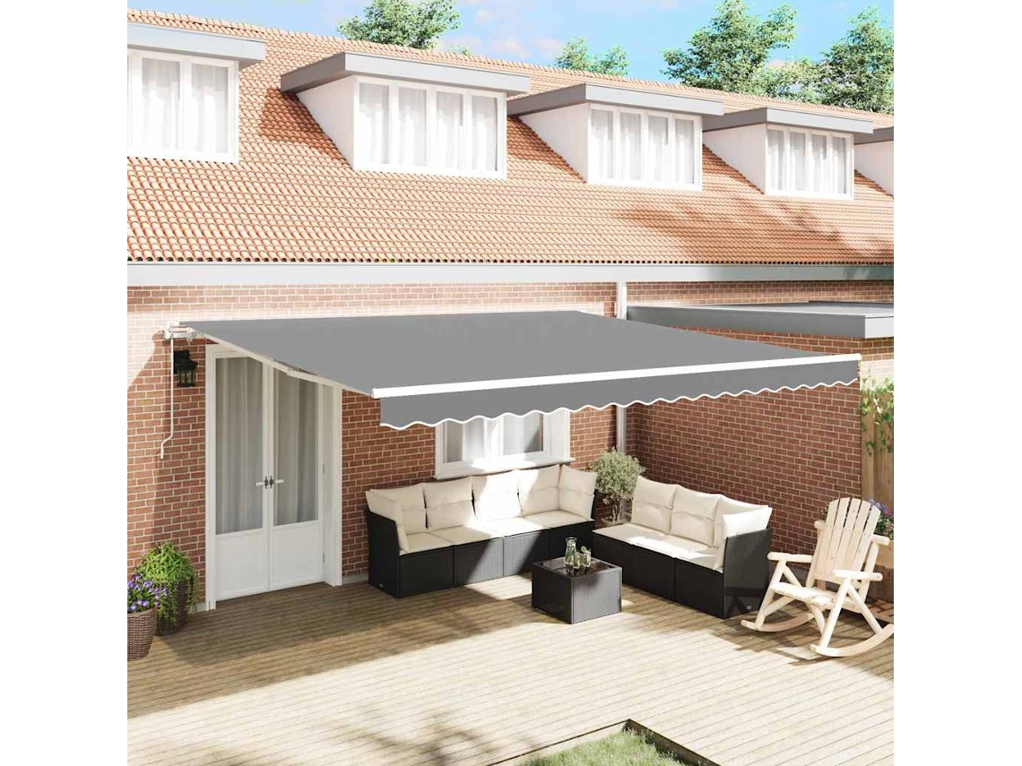 Vidaxl Estrutura De Toldo Branco 400 × 350 Cm Alumínio