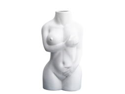 Ornamento Cerâmico Forma Humana Branco Mate Worten
