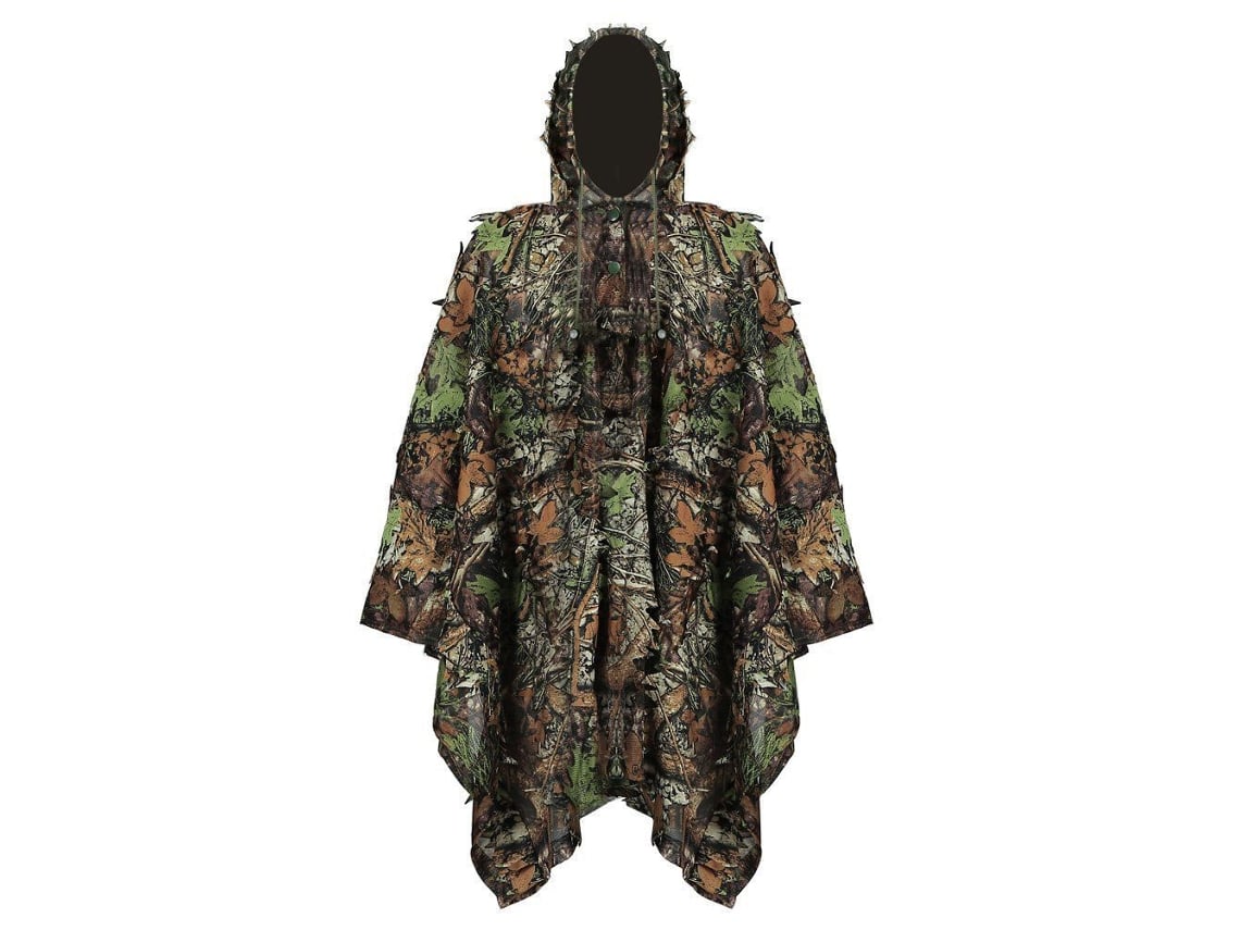 Poncho Impermeável Camuflagem 3D com Capuz | S/MARCA