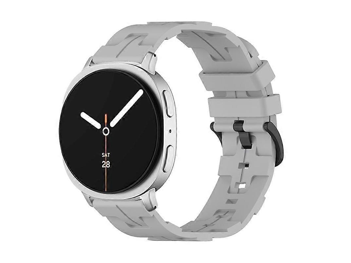 Pulseira De Silicone Preta Com Fivela Redonda Para Samsung Galaxy Watch8 / Watch8 Classic