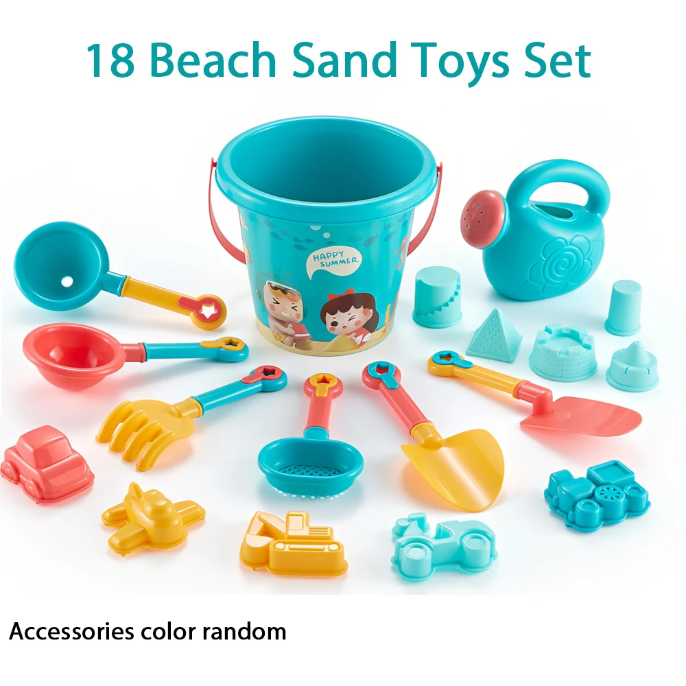 Conjunto de Brinquedos de Praia com 18 Peças MDUG