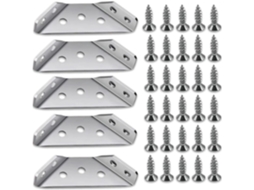 Conjunto De 5a 20 Peças Cantoneiras Aço Inoxidável Com Encaixe Angular Trapezoidal Para Prateleiras E Portas Sj Jiaoma