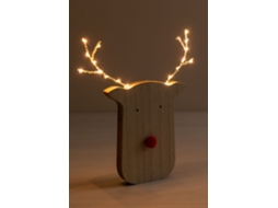 Figura Decorativa SKLUM com Luz LED Clerbi (Bege - 27x24.5x2.1 cm - MDF)