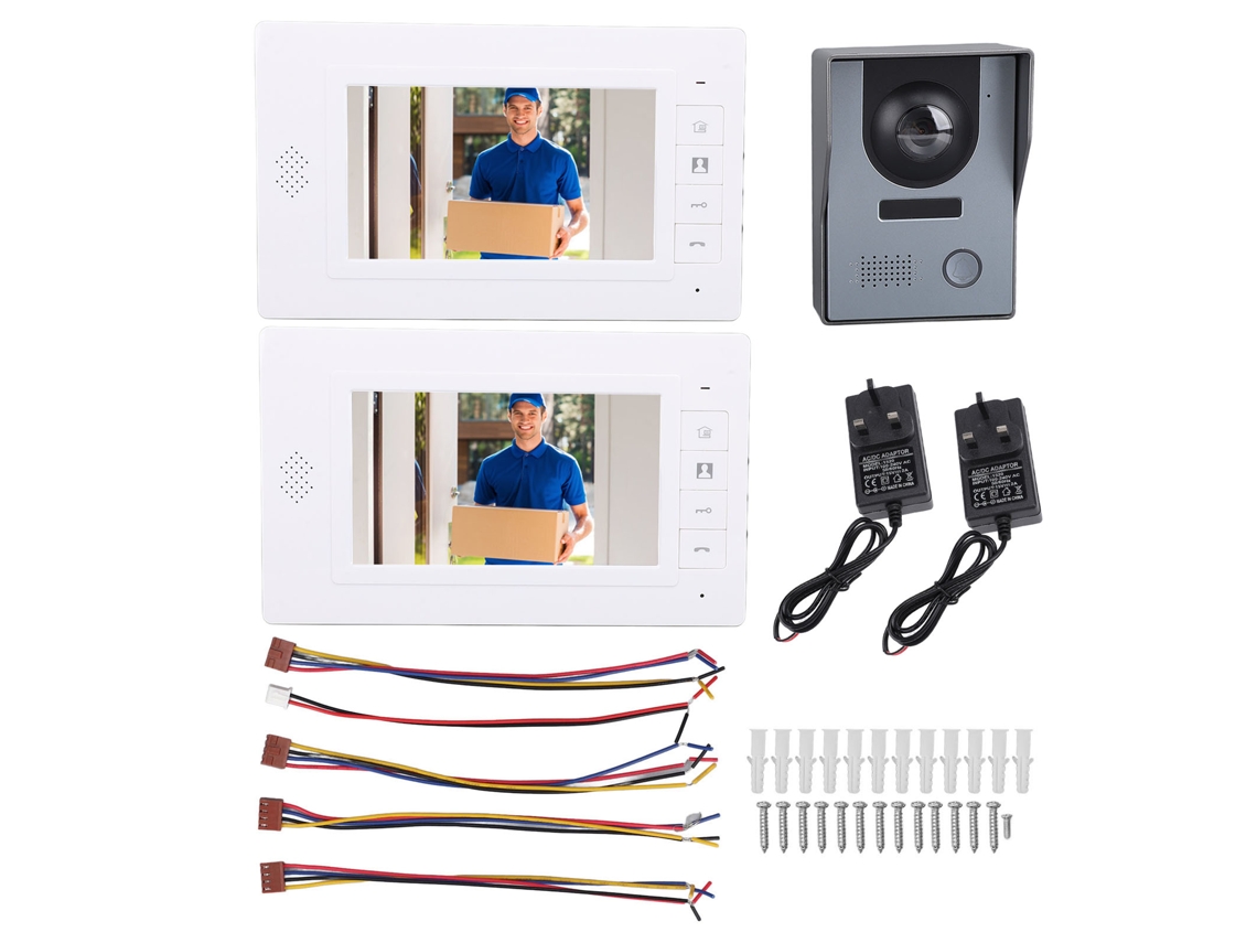Sistema Interfone Porta Com Ecrã Colorido 7 Polegadas Uk