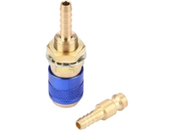Conector Rápido M6 Para Gás E Água. Adaptador Refrigerado A Água Conexão De Tocha Soldagem Mig/tig . Aquaforge (dourado)