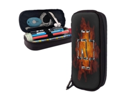 Estojo Para Lápis Rammstein V531, Elegante, Em Couro Pu, Uso Escolar, Universitário E No Escritório. Aquaforge