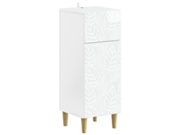 Vidaxl Armário De Armazenamento Para Banheiro Delft Branco Brilhante