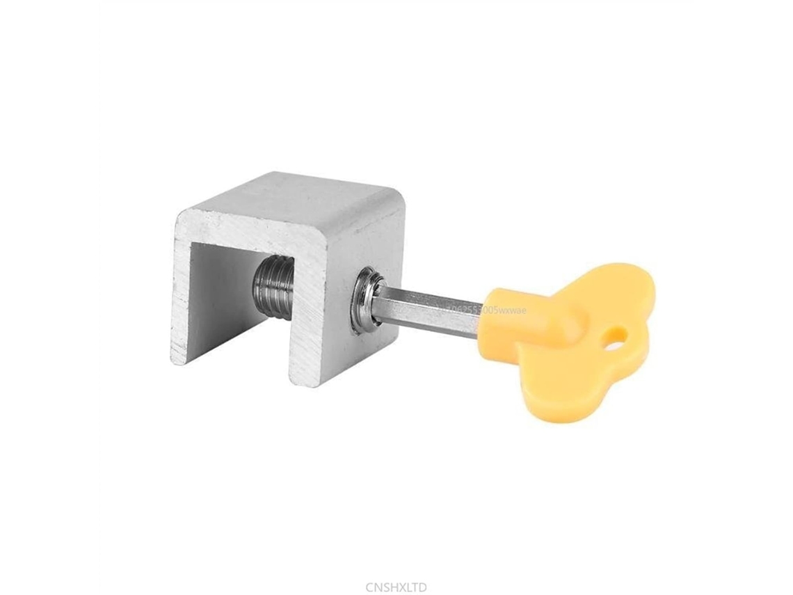 Fechadura de segurança ajustável para porta de correr, com elo de alumínio e chave, ideal para portas e portões de