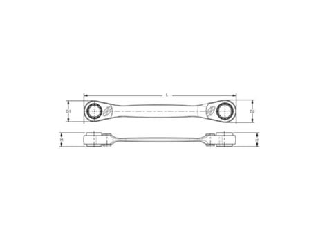 Chave catraca TENGTOOLS 231410200 16/17-18/19 mm 60051619Rx