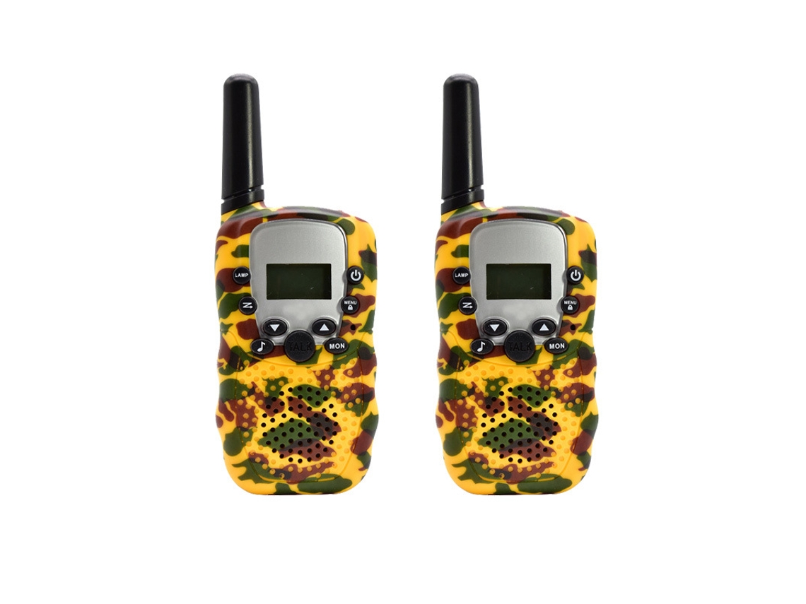 Rádio comunicador camuflado amarelo com alcance de 3 km AQUAFORGE