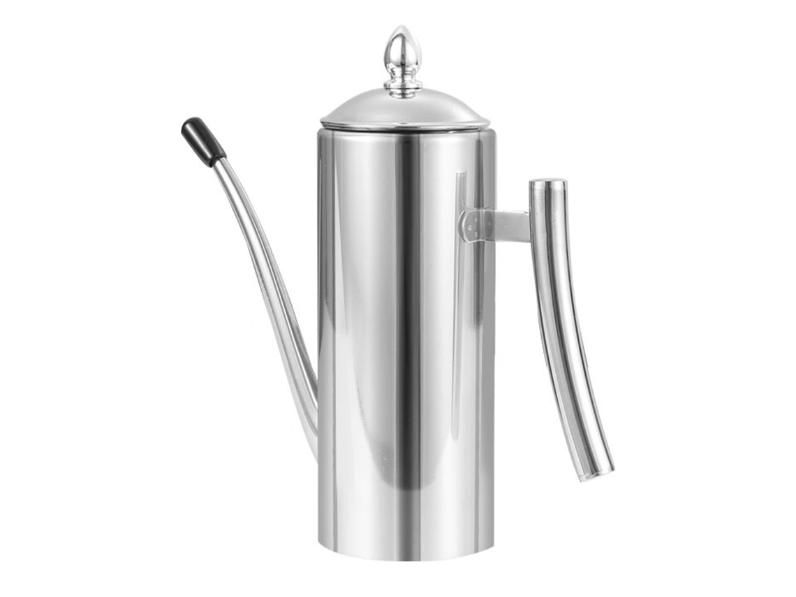 Dispensador de Óleo Aço Inox 304 Anti vazamento Bica Longa 700ml para Cozinha Vinagre Molho de Soja | S/MARCA