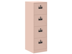 Conjunto 1 Organizador De Escritório Vidaxl Rosa Metal (44 X 50 X 139 Cm)