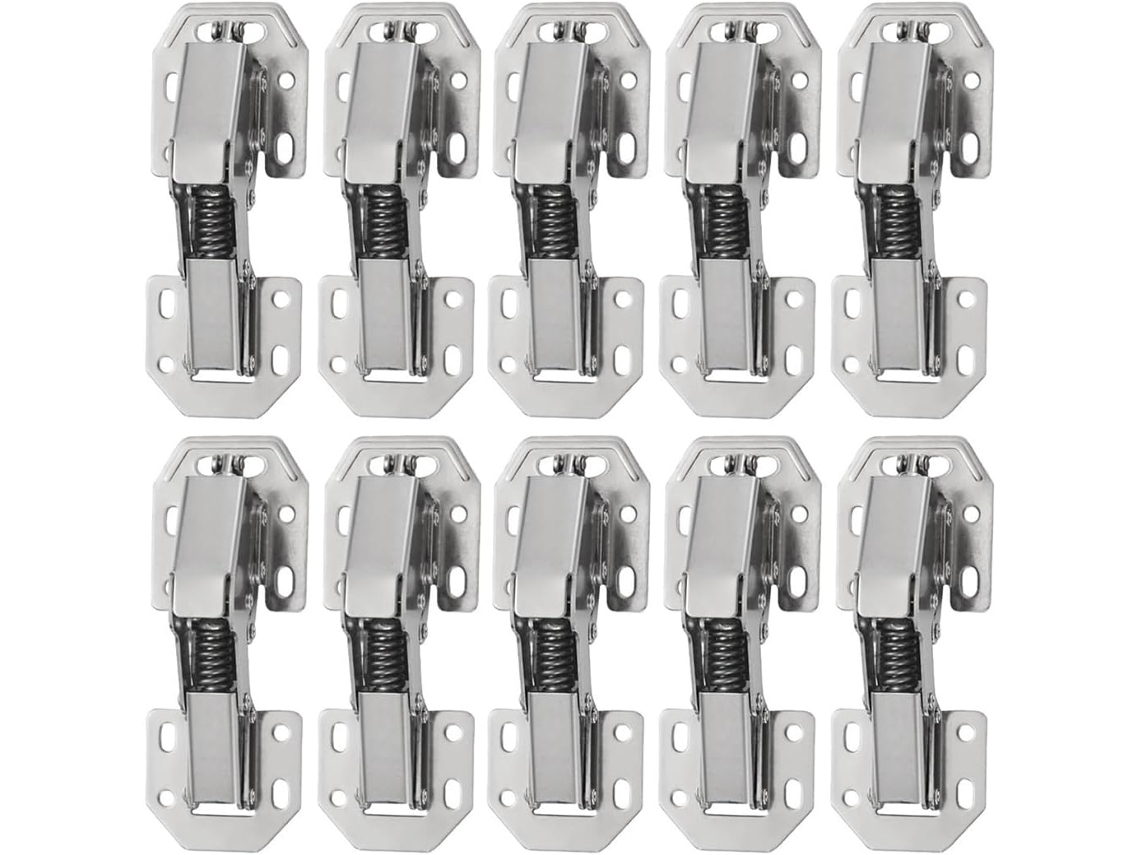 Dobradiças De Aço Inoxidável 4 Polegadas Para Armários, Dobradiças Com Amortecimento Para Portas Fechamento Suave