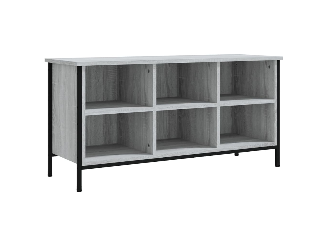 Shoe Cabinet, Shoe Cabinets Vidaxl Cinzeto Madeira Processada (100 X 35 X 50 Cm)