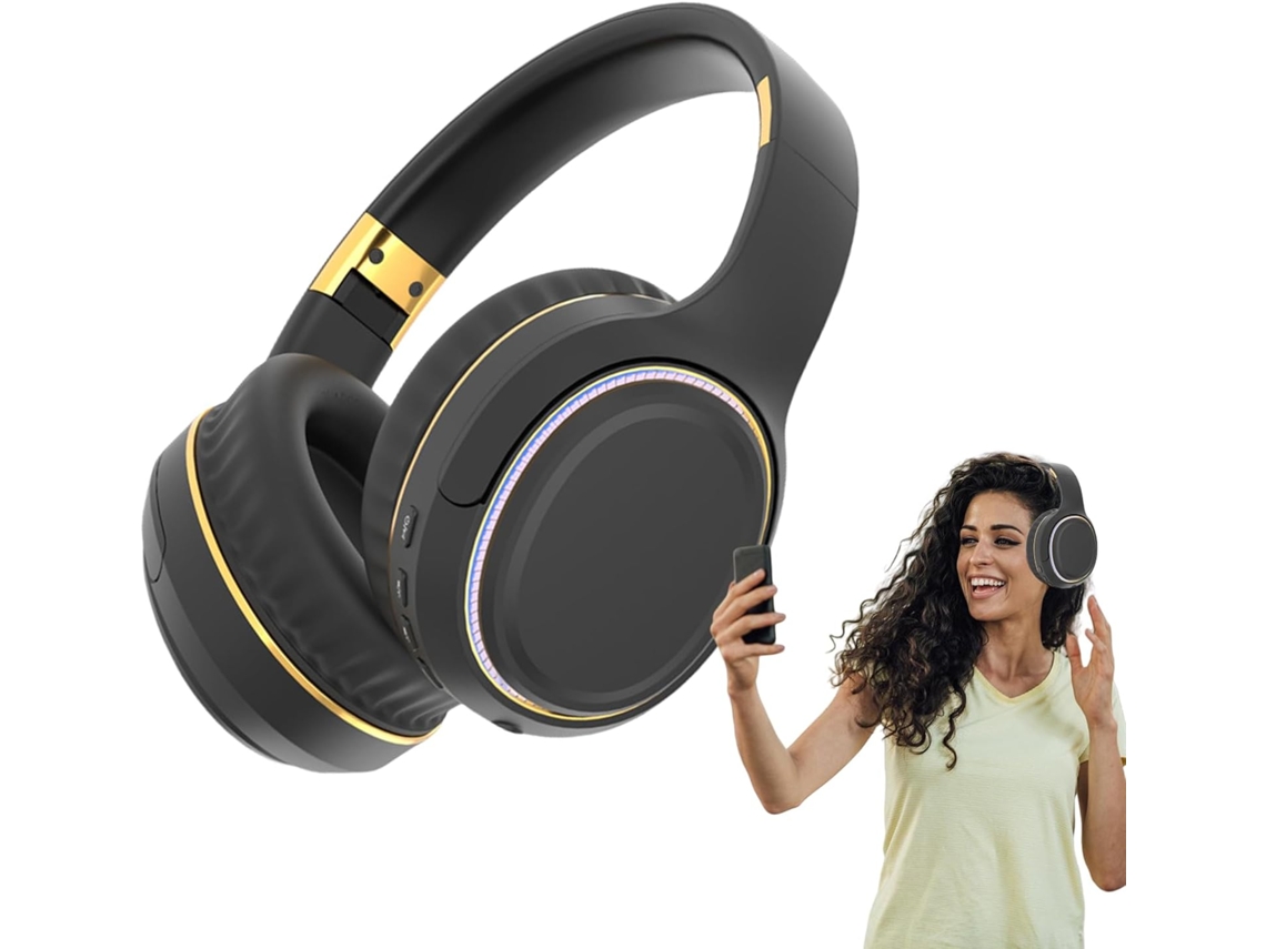 Fones De Ouvido Circum Aurais Dobráveis E Portáteis Com Graves Potentes