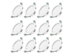 Luminárias De Teto Embutidas Led 3cct Ajustáveis, 3000k/4000k/5700k, Dimmerável, Ip44, Instalação Fácil 230v