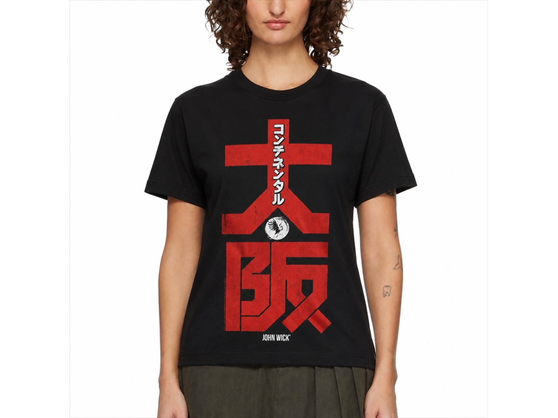Rockinstone John Wick Osaka Continental Vertical Black Adult T-shirt Size:xl
