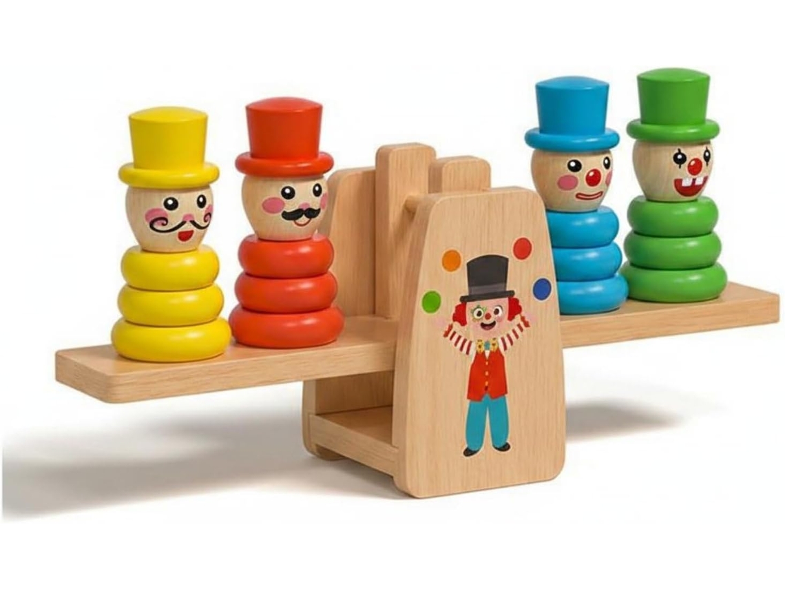 Brinquedo Educativo De Equilíbrio Infantil, Empilhável Em Madeira,