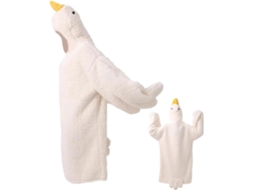 Pijama Quentinho com Capuz em Formato de Ganso, Macio e Confortável para Mulheres, Homens, Adultos CHABERLU