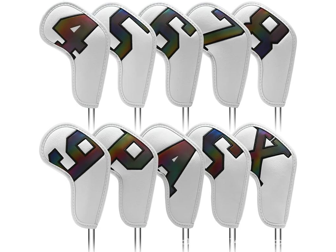 Conjunto de 10 Capas Protetoras para Tacos de Golfe (2 Cores)