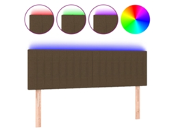 Led Headboard, Led Headboards Vidaxl Marrom Tecido (144 X 5 X 78/88 Cm)