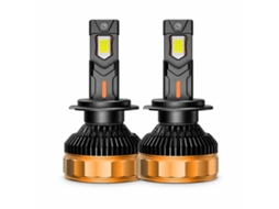 Lâmpadas Led H7 Para Farol De Carro, 300 W, 30000 Lm, Preto E Dourado, Redsea