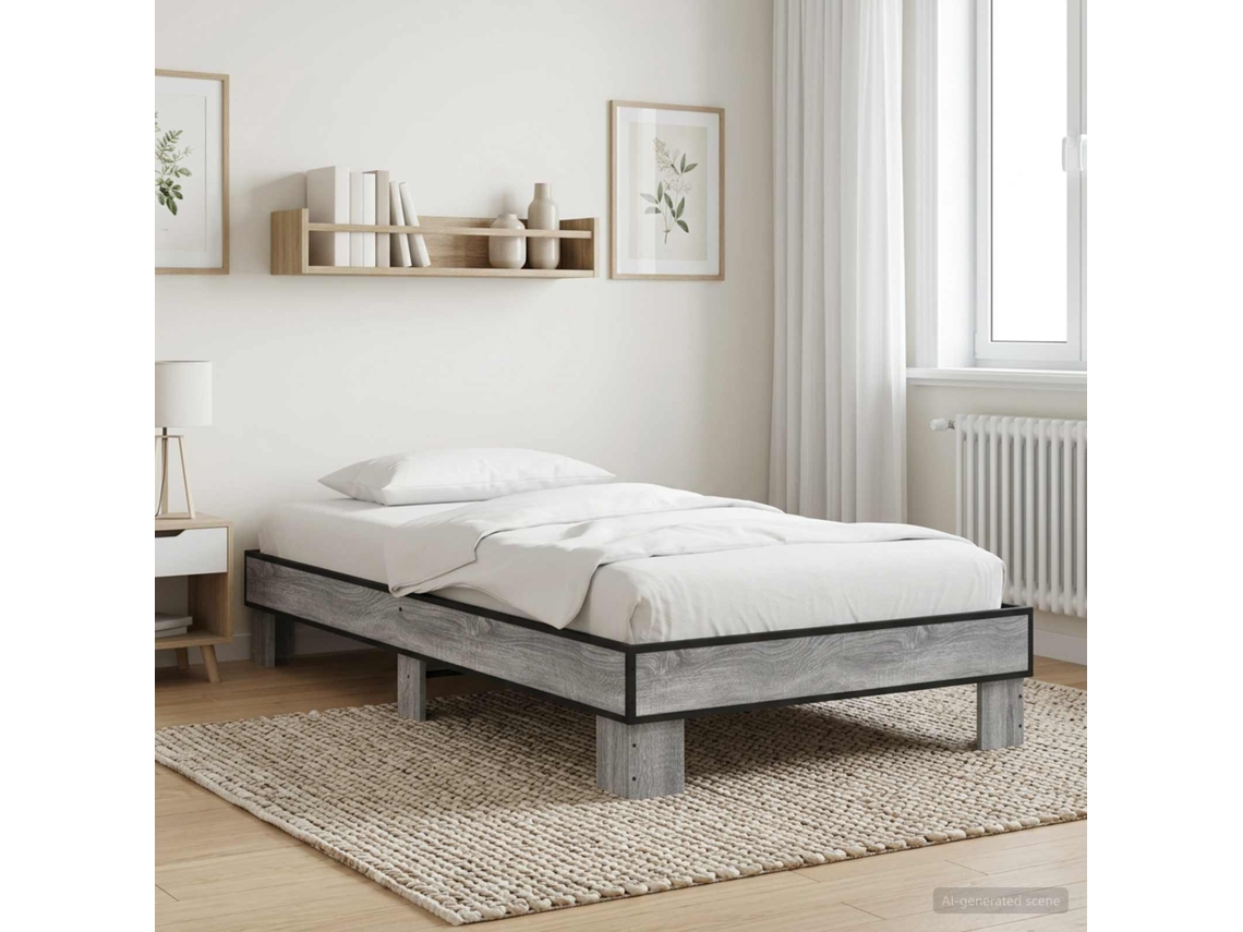 Vidaxl Estrutura Da Cama Sonoma Cinzento 80 X 200 Cm