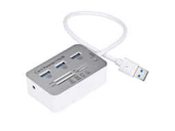 2026 leitor de Cartões 7 em 1 com Hub Usb 3.0 3 Portas, Adaptador Sd/micro Sd/ms/mmc/m2/tf para Pc