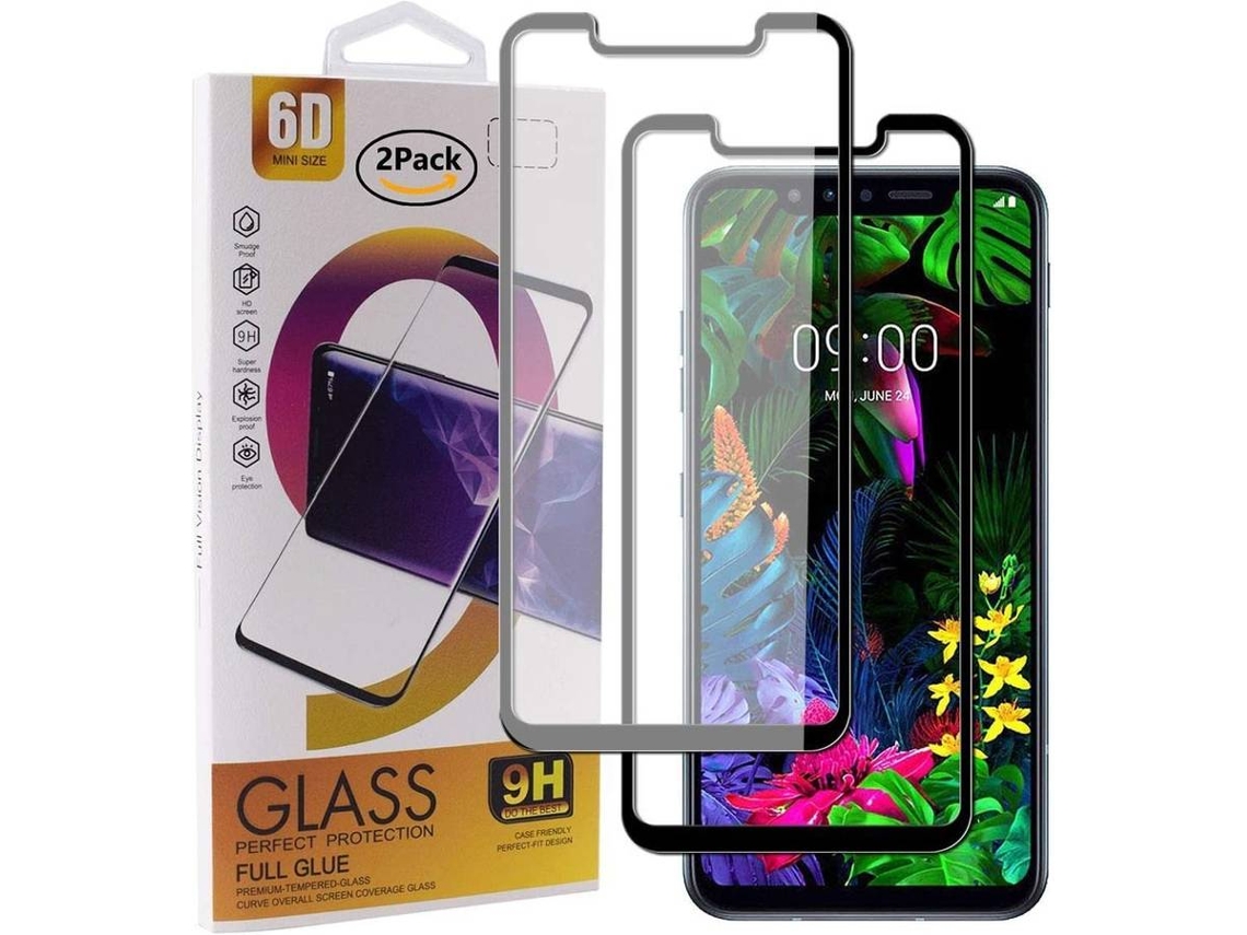 Película Vidro Temperado LG G8S ThinQ HONGWE. Cobertura Completa Preto